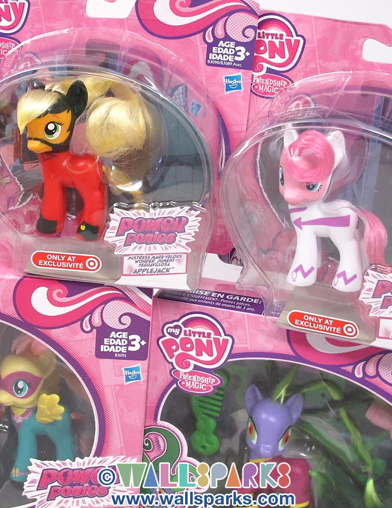 Pulp Ponies My Little Pony Exclusive Power Ponies Complete Set Of