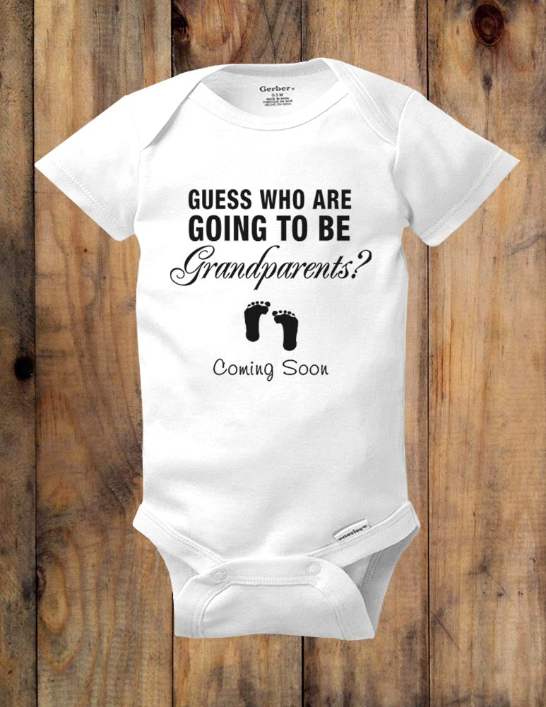 Guess who are going to be Grandparents? Coming Soon - baby onesie